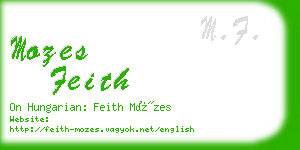 mozes feith business card